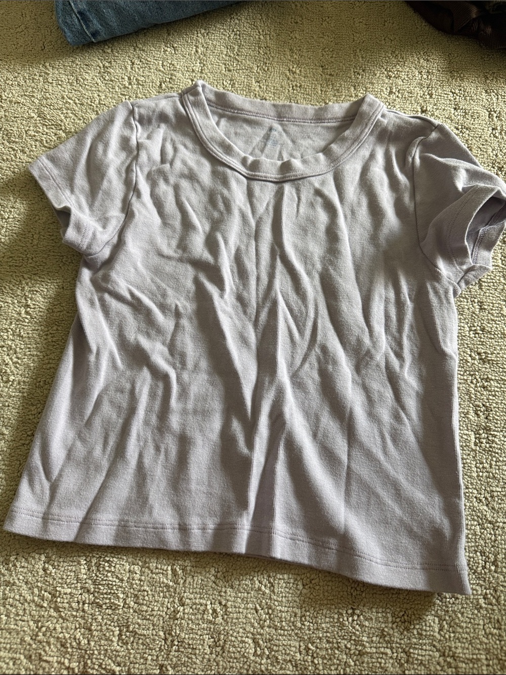 Brandy Melville lavender  Crewneck Short Sleeve Tee